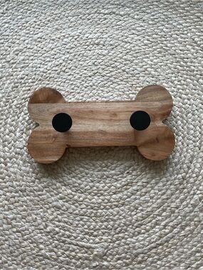 Wooden Dog Bone Shaped Wall Hook